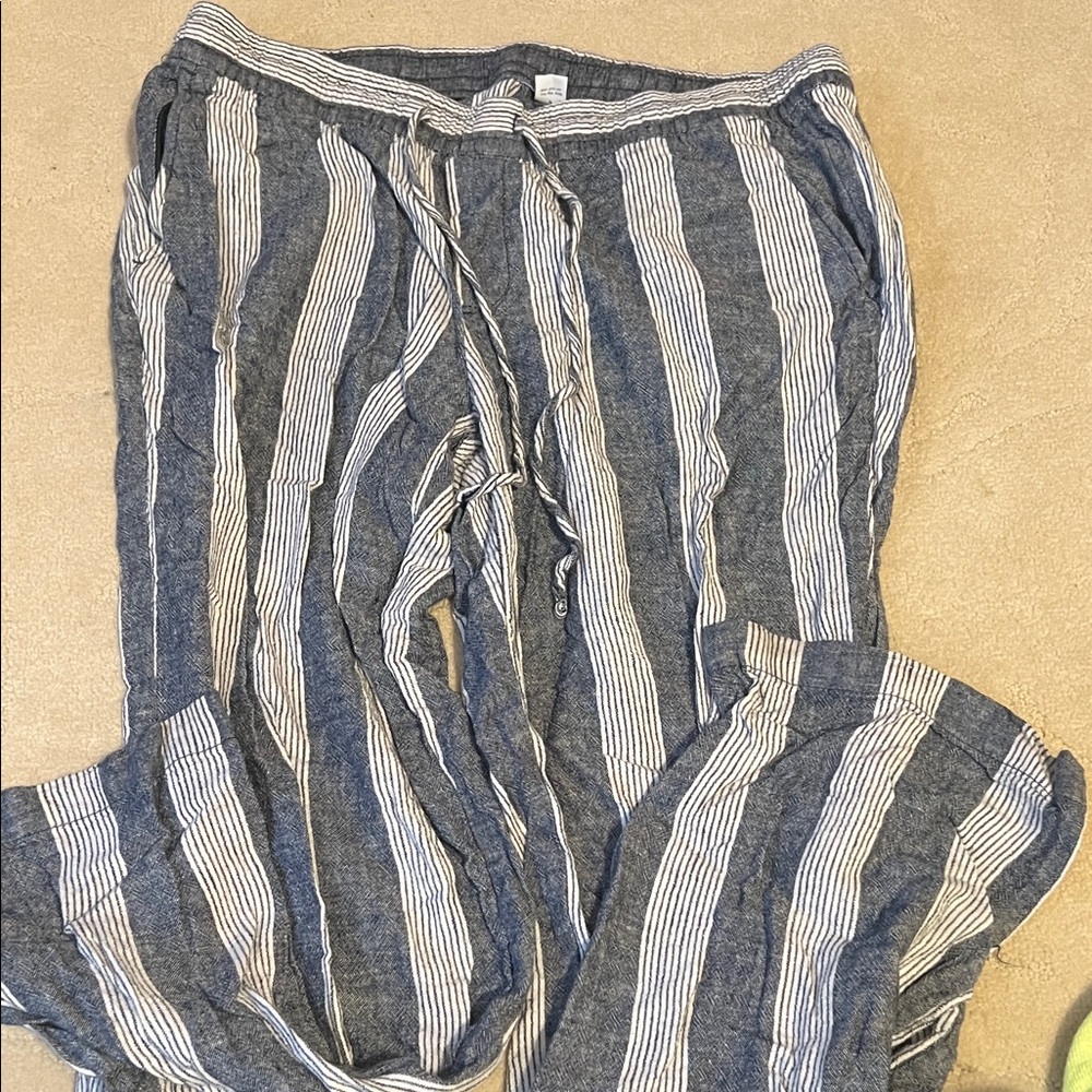 Linen striped pants